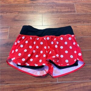 Senita Athletics Red Polka Dot Athletic Shorts